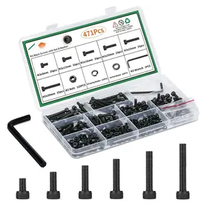 M3 Screw Kit 471 count, M3 Screws Assortment Kit, M3x8/12/16/20/25/30mm, Hex Socket  Cap Screws  Nuts and Washers Set, 12.9 Grade Alloy Steel for  Printer, Electronics, DIY