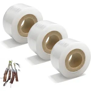 3 Pack Stretchable Self-Adhesive Clear Plant Grafting Tape Budding & Nursery Repair Tape for Fruit Trees Floral Plants Garden Stem Fix & Plant Support