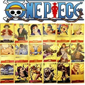 55 Pcs One Piece Gold Foil Cards, High-Quality Anime Trading Card Collection, Perfect Gift for Collectors & Fans