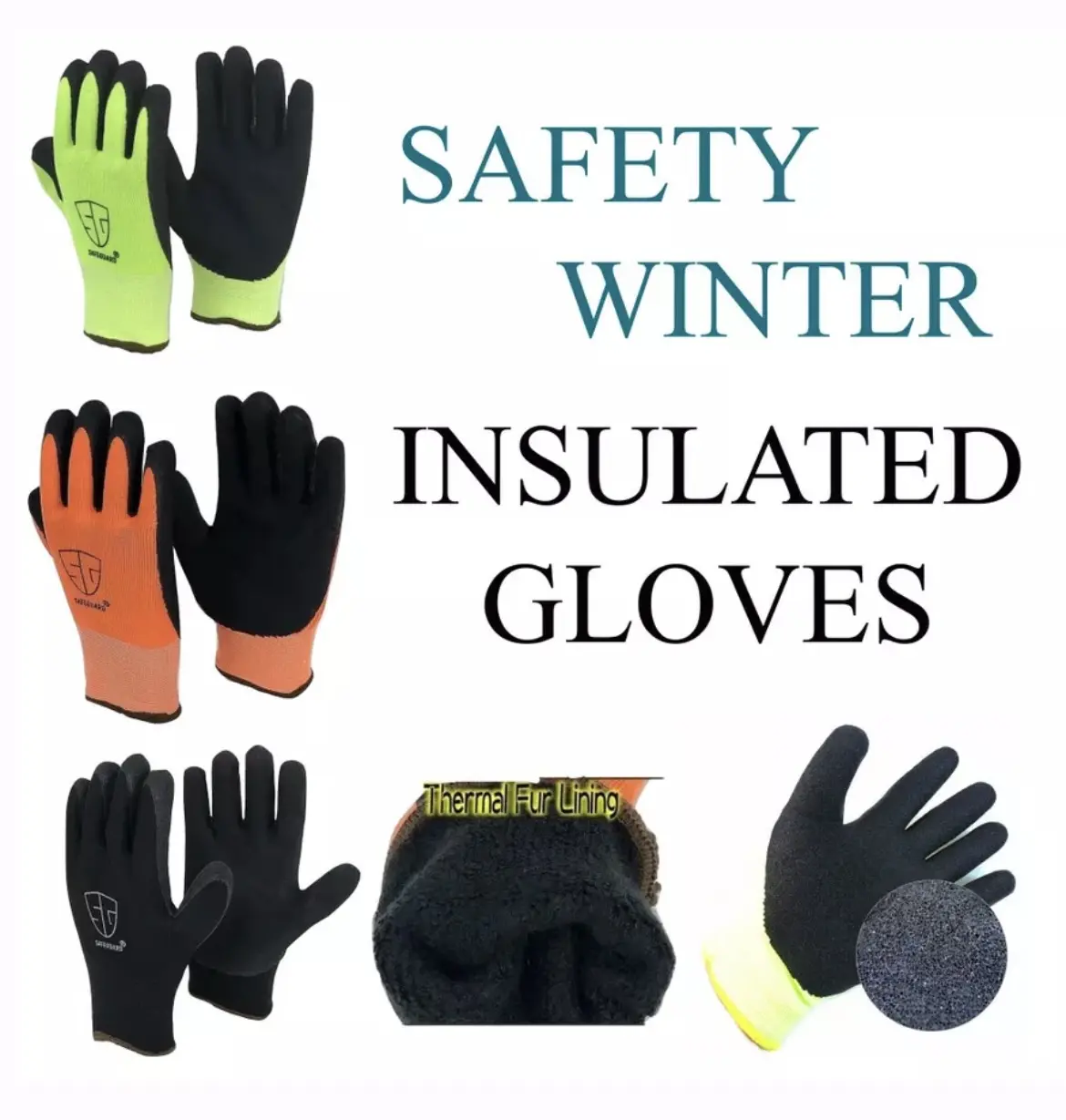 6 Pair Safety Thermal Insulated work gloves winter 6 Pair Safety Thermal Insulated work gloves winter