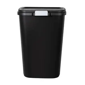 Hefty Touch-Lid 13.3-Gallon Trash Can, Black Strong And Durable Material