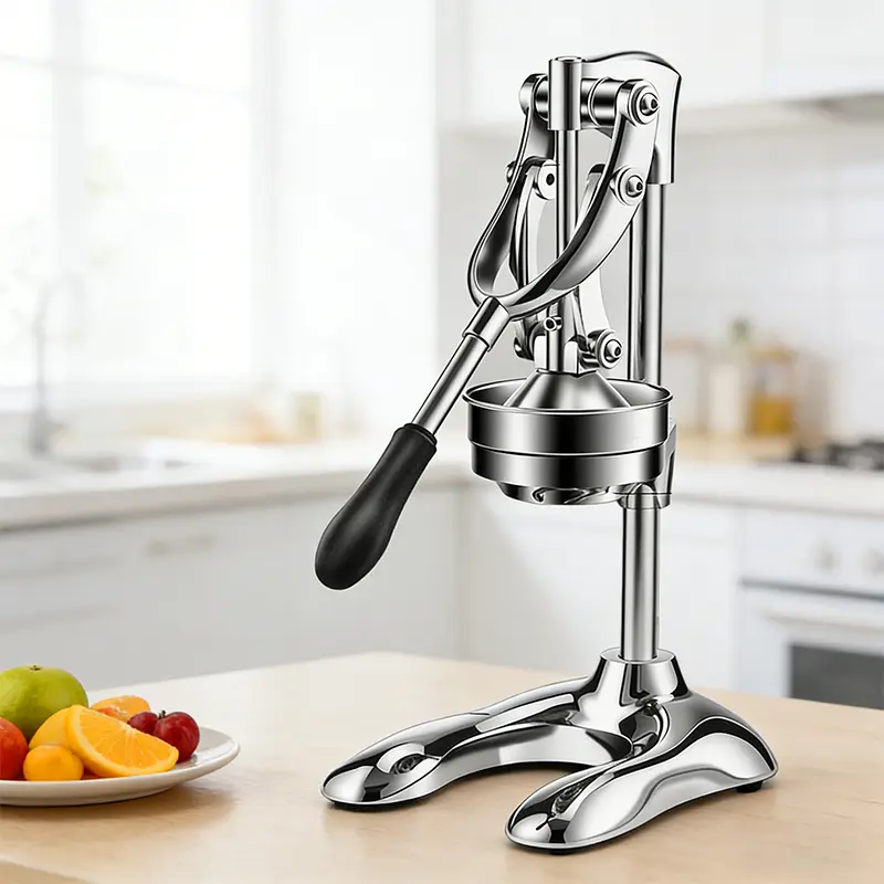 Ultra-Premium Cast Iron Juicer | Extra-Large, Heavy Duty, Commercial Grade, Stainless Steel Manual Hand Press Citrus Squeezer For Fresh Orange Juice, Pomegranate, Lemon, and Much More (Black) hand juicer squeezer vegetable fresh orange Press Citrus Juicer