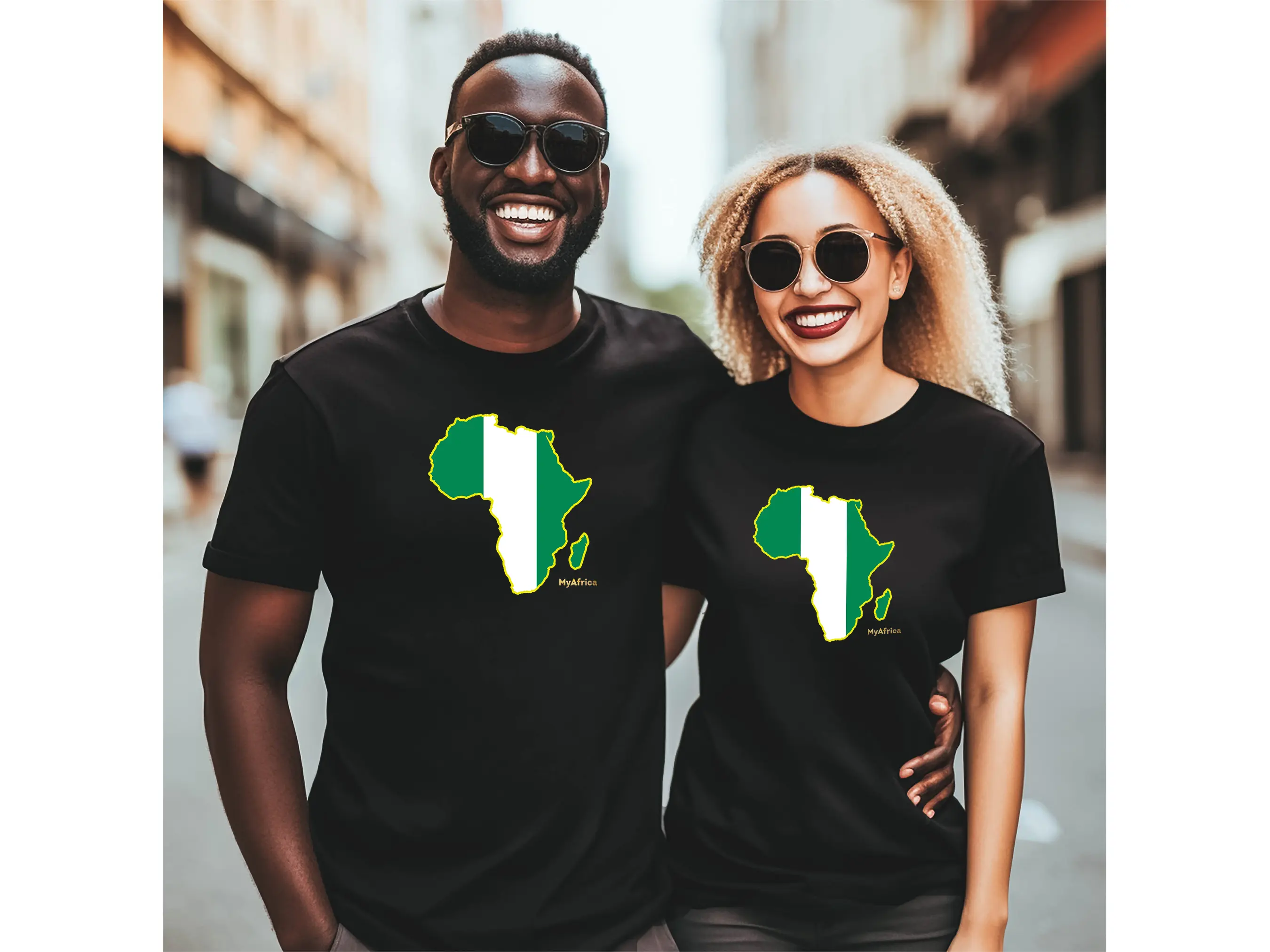 Nigeria Flag Short Sleeve T-shirt Unisex Soft Cotton Quality Print Ribbed Collar Tapered Shoulders SMLXL2XL3XL