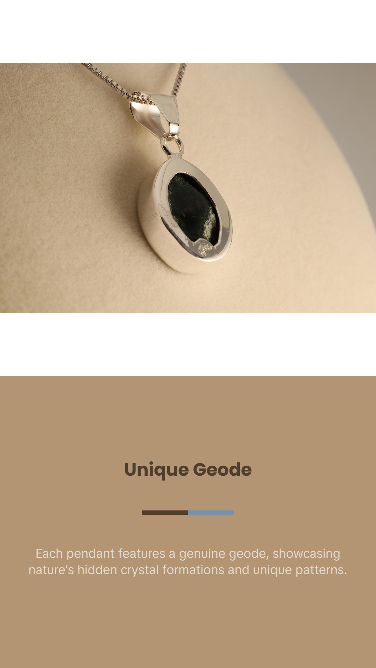 Veil of the Abyss – Geode Pendant in 925 Silver Veil of the Abyss – Geode Pendant in 925 Silver