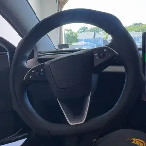 SUPEREVER Napa Leather Car Steering Wheel Cover - 15 Inch, 4-Season Universal Fit, Enhanced Grip, Elevated Style, Non-Bulky & Modern Design, Anti-Slip, Sweat-Absorbent, Comfortable & Premium Quality