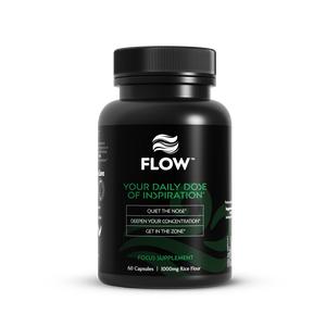 FLOW - Your Daily Dose of Inspiration | 60 Count | 1000mg Rice Flour | Focus for Enhanced Creativity & Concentration