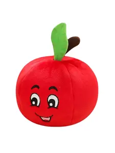 Glow Pups Tomato Squeaky Plush Dog Toy