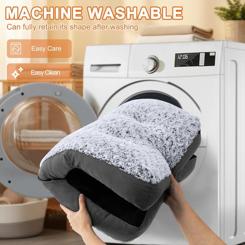 POCBLUE Gray L Dog Bed Ultra-Soft Comfortable Anti-Slip Pet Bed for All Seasons Seasonal Comfort Ultra-Plush Non-Skid Bottom