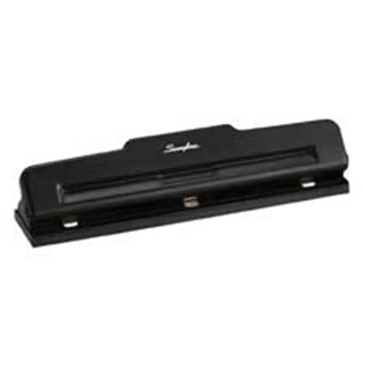 212 MAIN All-Metal Adjustable 3-Hole Light-Duty Punch, Office Stationery Supplies, 0.28in Punch Size, 10-Sheet Capacity, Letter Size Compatible, Black, Flexible Hole Placements, Long-Lasting Performance