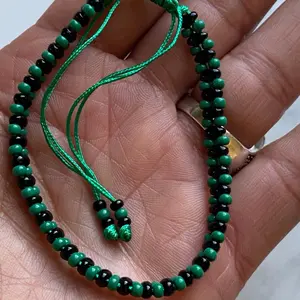 Orisha Ogun Green And Black Twin Bracelet - Unique Design with Green and Black Beads