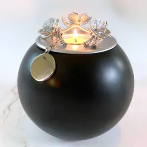 Pet Urns for Dogs, Handmade Dog Memorial Gifts for Loss of Dog, Cat Urns for Ashes, Pet Memorial Gifts Memory Box, Pet Urns for Dogs Pet Urns for Cats Keepsake Box - GNight Fetcher - Onyx Silver