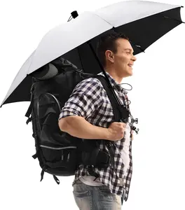 46 Inch Large Hiking Umbrella Ultralight UV Silver Full-size Trekking Backpacking Umbrella