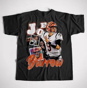 Burrow Graphic Tee, Unisex Sports T-Shirt, Casual Fan Wear, Perfect Gift for Game Day, Football Season Apparel, Sports Collectible