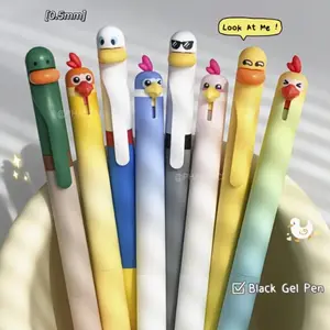 Creative Fun Stress Relief Quick-Dry Gel Pens, 0.5mm Smooth Writing Tip, Funny Expression Set, Office School Supplies, Christmas Gift, Aesthetic Pens