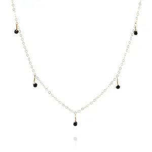 Black Spinel Statement Necklace