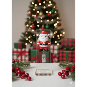 3D Printed Santa Badge Reel - Jolly Christmas Style
