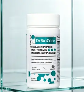 Premium Edible Complete Supplement DrBioCare, Collagen Probiotics D3 C B Vitamins Daily Nutritional Care