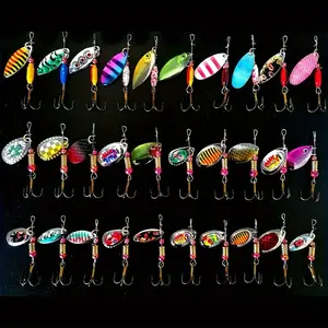 30pcs Vibrant Fishing Spoon Lures Kit - Durable Iron, Colorful Patterns for Bass, Trout, Salmon | Ideal for Freshwater & Saltwater Fishing, Fishing Gear