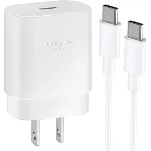 S24 S25 S23 A15 Type C Charger 25W USB C Super Fast Charger Samsung Charger Super Fast Charging for Samsung Galaxy S25/S25+/S24/S24+/S23/S22/S21/S20/Ultra/Plus/FE,A15,A16,A55,A56,A25,A35,Z Flip,Z Fold