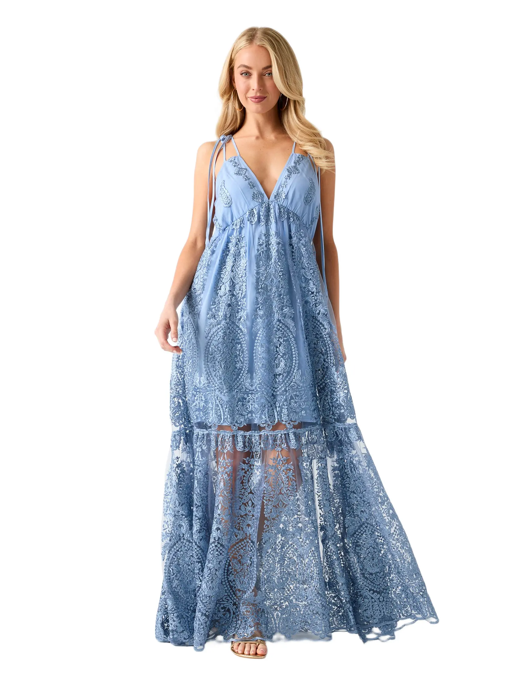 GUESS Female Embroidered maxi dress