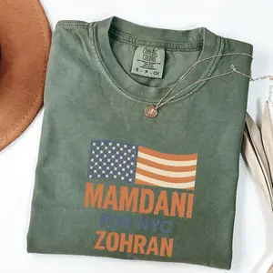 Zohran Mamdani 2025 Shirt – American Flag Progressive Democrat Tee, Mamdani for NYC Political Streetwear for Change-Makers and Voters