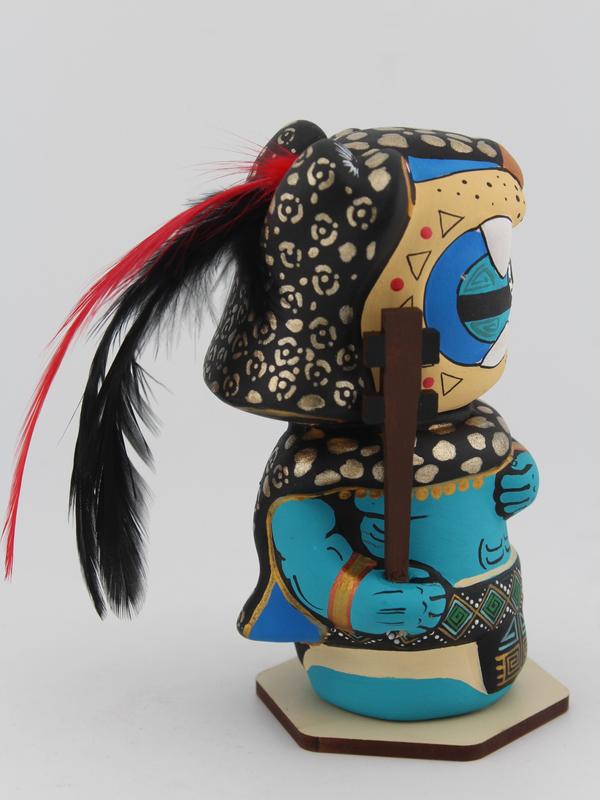 Handcrafted Mexican Chinelin Collectible Mayan God Figures - Tlaloc, Tezcatlipoca, Quetzalcoatl