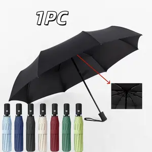 8-Rib Folding Umbrella, Automatic Opening, UV Protection, Rainproof, Lightweight & Compact, Ideal for Rain and Sun, Safe Push-Pull Handle, Model 6248