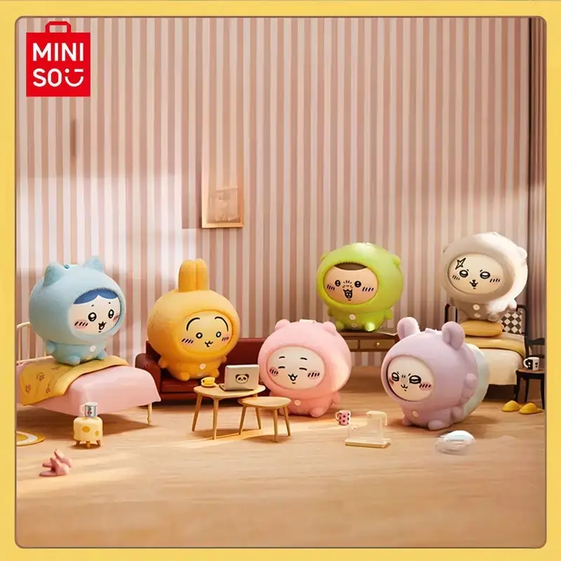 Chiikawa Pajama Series Face-Swapping Surprise Box Pendant Blind Box Keychain Usagi Hachiware Momonga Adorable Gift for Kids & Teens Cute Anime Collect