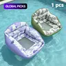 Adult Large Inflatable Water Sofa, Tropical Style Pool Float Chairs with Cup Holder, Outdoor Pool Toy, 3-in-1 Inflatable Lounge, Pool Float Lounger, Pool Inflatables #GLOBAL PICKS