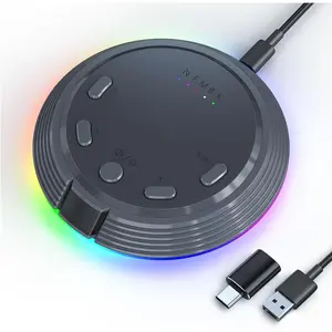 Gaming USB Microphone with AI Noise Cancellation, 5 Voice Changes, Mute, Volume Control, RGB Light Condenser  Microphone for PC Gamer, YouTube, Streaming, Conference