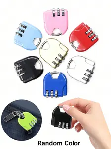 Mini colorful luggage lock set with keys, Zinc alloy lock, 3-digit combination anti-theft lock, Security lock, portable luggage lock, suitable for suitcases, backpacks, lockers, safe travel accessory