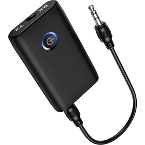 Bluetooth Adapter For Car, Upgraded Bluetooth 5.3 Transmitter Receiver, Wireless Adapter, 2-in-1 Aux Audio Receiver For Laptop,Radio,Headphones,Speakers,TV