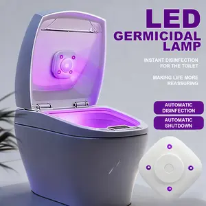 Rechargeable UV Toilet Sanitizer Light with Auto Sensor IP65 Waterproof Deodorizing Sterilizer for Bathroom Hygiene Type-C Charging
