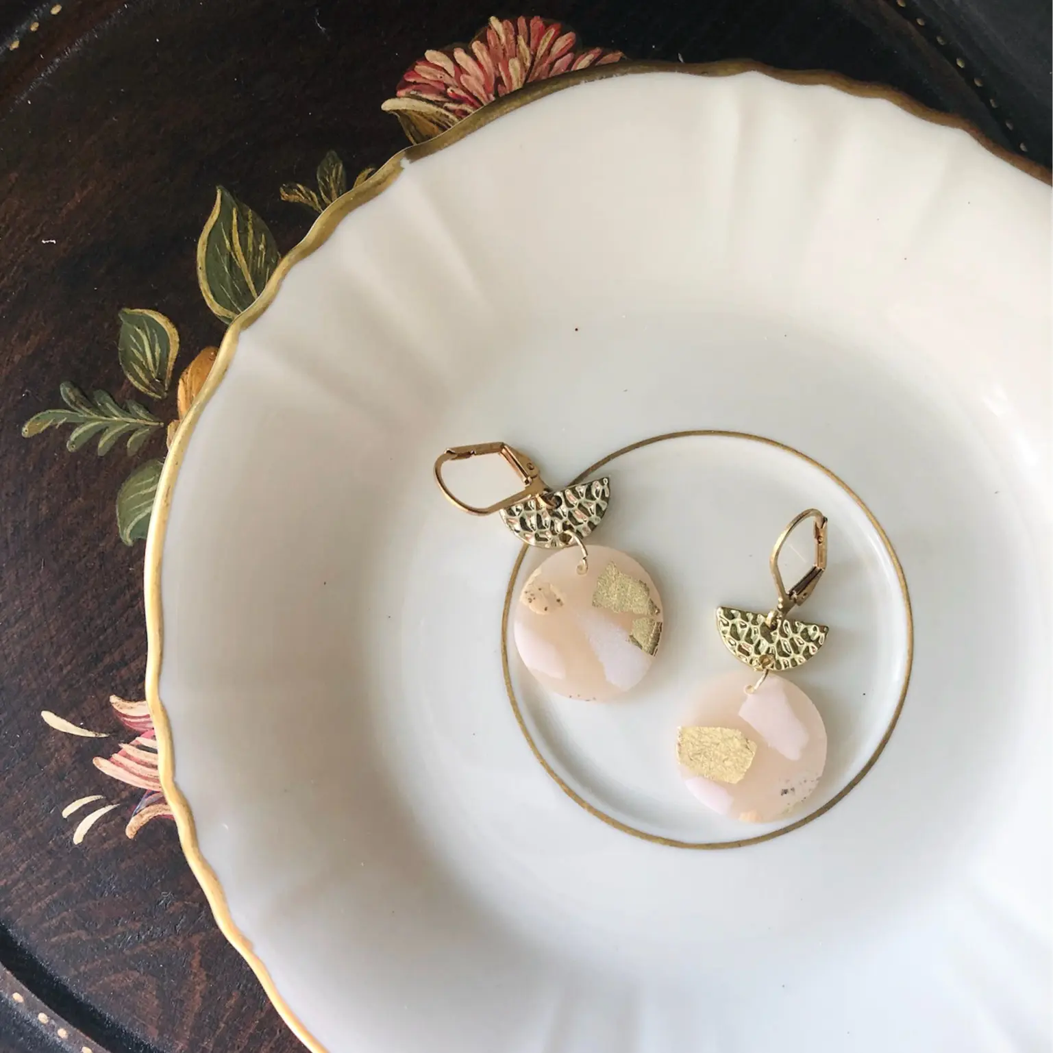 Alysa Nadeau Designs Hand Made Polymer Clay Lightweight Dangle Earrings - Unique Design, Nickel Free, Lightweight Polymer Clay