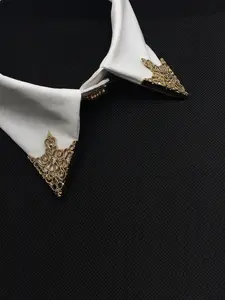 Vintage Hollow Out Design Triangle Shaped Collar Pin, 1 Pair Fashionable Clip In Clothes Accessories for Men & Women for Daily Clothing Decor, Trendy All-match & Exquisite Collar Buckle for Birthday Gift, Jewelry