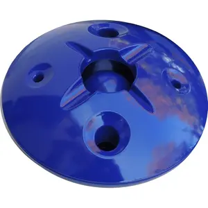 Large 8 Inch Commercial Quality Melamine Windproof Ashtray - Royal Blue