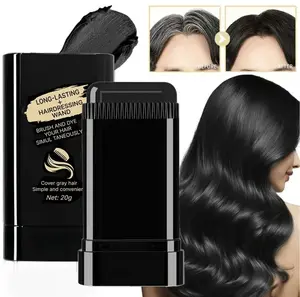 2-in-1 Root Touch-Up Stick, Instant Hair ColorStick for Gray Hair Coverage, Waterproof &Sweatproof Temporary Hair Dye Pen with Combfor Women and Men