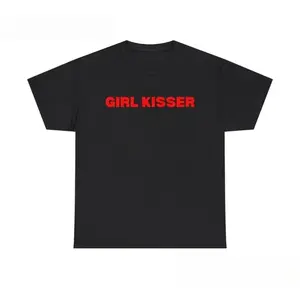 Girl Kisser Funny Unisex Tee, LGBTQ Pride Shirt, Humorous Graphic Tshirt, Rainbow Kiss Apparel, Sassy Statement Top