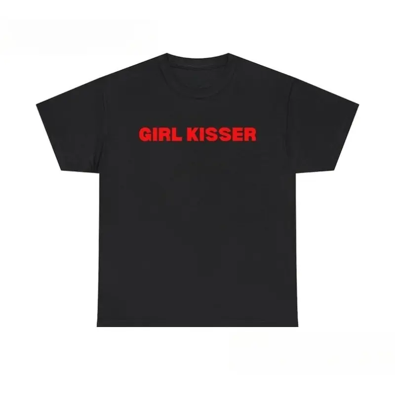 Girl Kisser Funny Unisex Tee, LGBTQ Pride Shirt, Humorous Graphic Tshirt, Rainbow Kiss Apparel, Sassy Statement Top