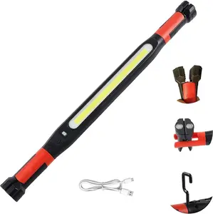 2026 Magnetic Rechargeable LED Work Light Bar, 3000LM Rechargeable LED Work Light Bar, Under Hood Mechanic Light for Car Repair, Portable Cordless Trouble Light with Magnet & Hanging Hook