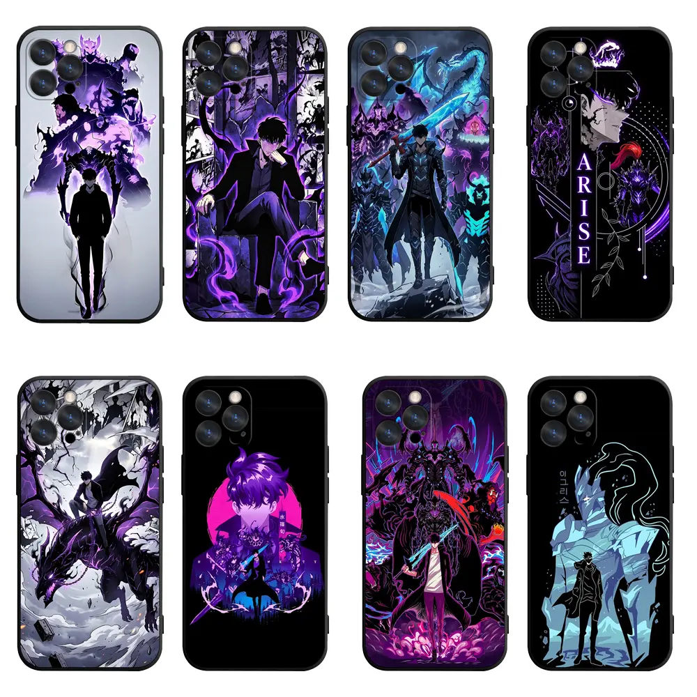 Solo Leveling Shadow Monarch Shadow Theme Phone Case - Lightweight Safe Plastic Multi-Model Cover for iPhone 17,16,15,14,13,12,11 Pro,Pro Max,Plus - Mobile Phone Accessory Ideal for Christmas,Birthday Gifts