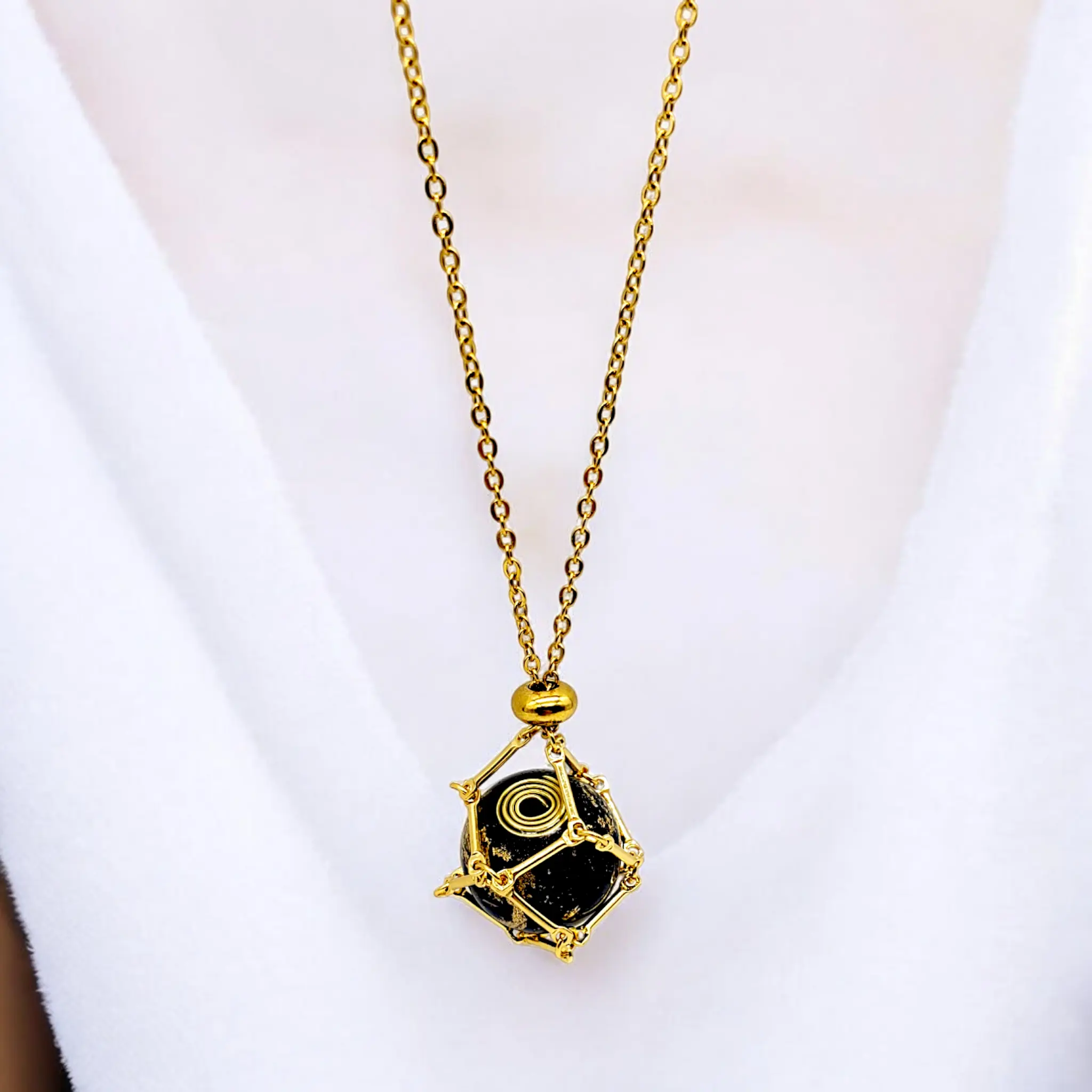 EMF SHIELDING Pendant Orgonite with Shungite + Black Tourmaline @SolyOrgon
