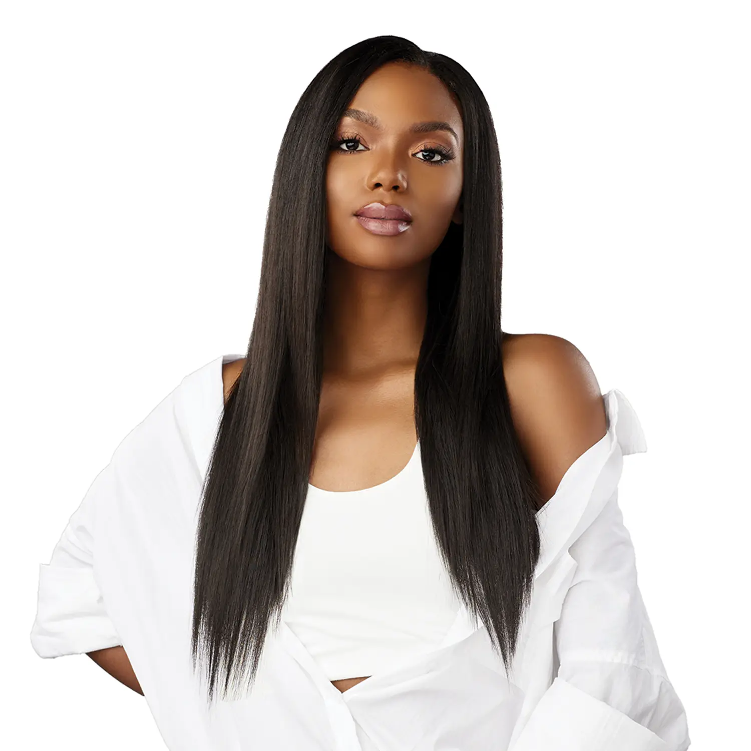 CURLS KINKS&CO Straight Weave Synthetic Hair Extension Bundles, 3X Multi-Pack, Heat Safe up to 400°F, Thick Density for Fuller Hair, Versatile and Easy to Use Synthetic Extensions