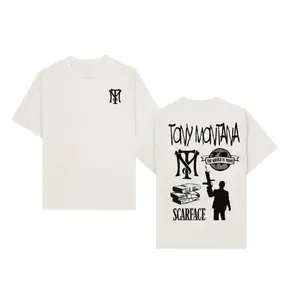 Tony Montana Scarface 2 Sides T-Shirt, Embrace the Iconic 'The World is Yours' Design, Perfect for Movie Enthusiasts and Retro Style Lovers, Unisex Graphic Tee y2k t-shirt