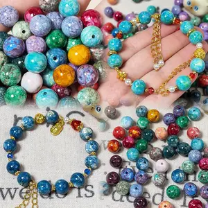 Jovi-A50-Artistic Glitter Oil Painting Glass Bead