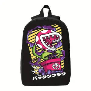 1pc Anime-Inspired Backpack with Large Capacity, Durable Polyester, Spacious Compartments & Cool Anime Prints - Unisex School Bag for Men & Women, College Essentials, Casual Daypack, Vibrant Design, Easy Clean Material