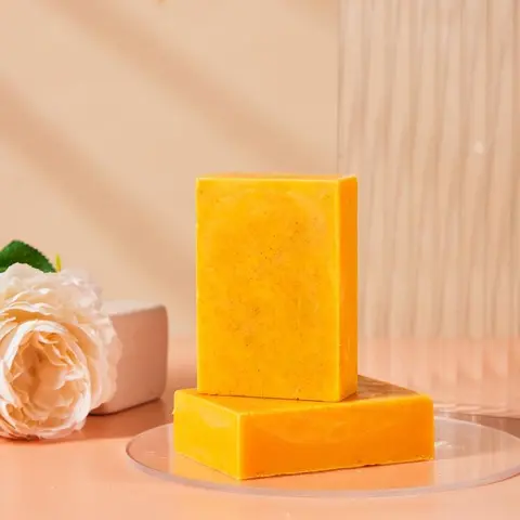 AGICEA Brightening Turmeric Bar Soap - Gentle Daily Body Care Cleanser for Cleansing, Moisturizing, Nourishing & Skin Repair with Lemon, Kojic Acid, Honey, Coconut, Chamomile, Tea Tree, Shea, Citrus - Acne Spot Reducer, Dark Spot Remover