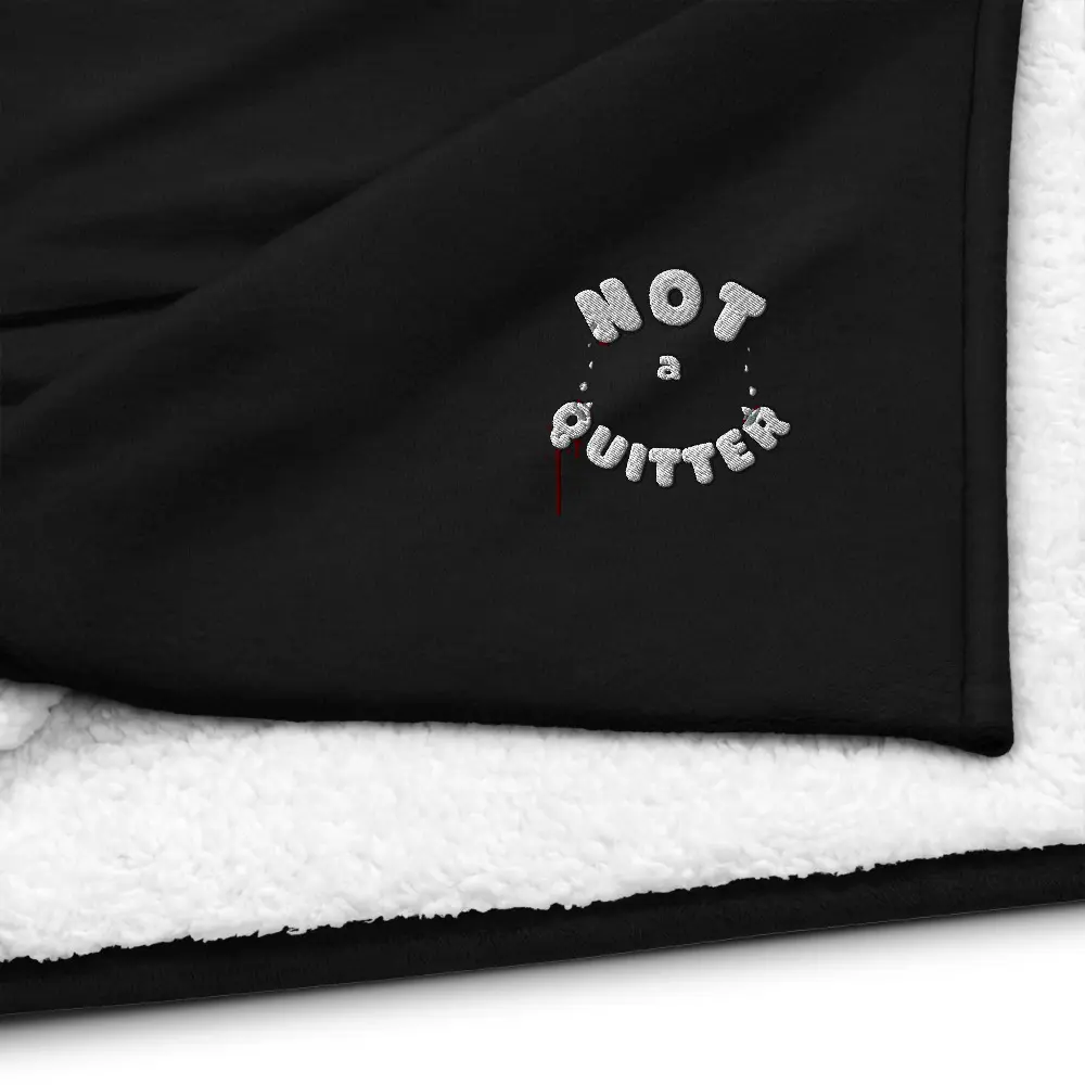 Oreo "Not A Quitter" Smile Sherpa Blanket