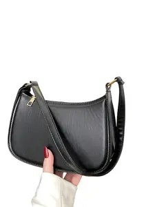 2026 Spring Summer New Women's Fashion Minimalist Shoulder Clutch, PU Leather Solid Handbag, Office & Casual Use, Minimalist Crossbody Bag, Elegant Commuter Bag