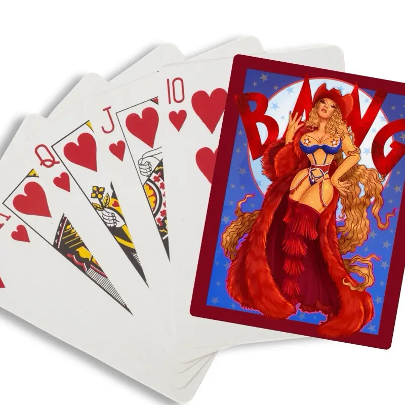 artist Signature Bang Playing Cards